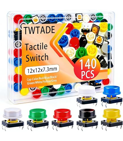 Sourcing Map 47 Stück Takt-Taster 3x6x5mm – DIP, Momentan, Durchsteckmontage, Für Elektronik-Bastelprojekte Takt Schalter Sourcing Map 47 Stück Takt-Taster 3x6x5mm – DIP, Momentan, Durchsteckmontage, Für Elektronik-Bastelprojekte Takt Schalter