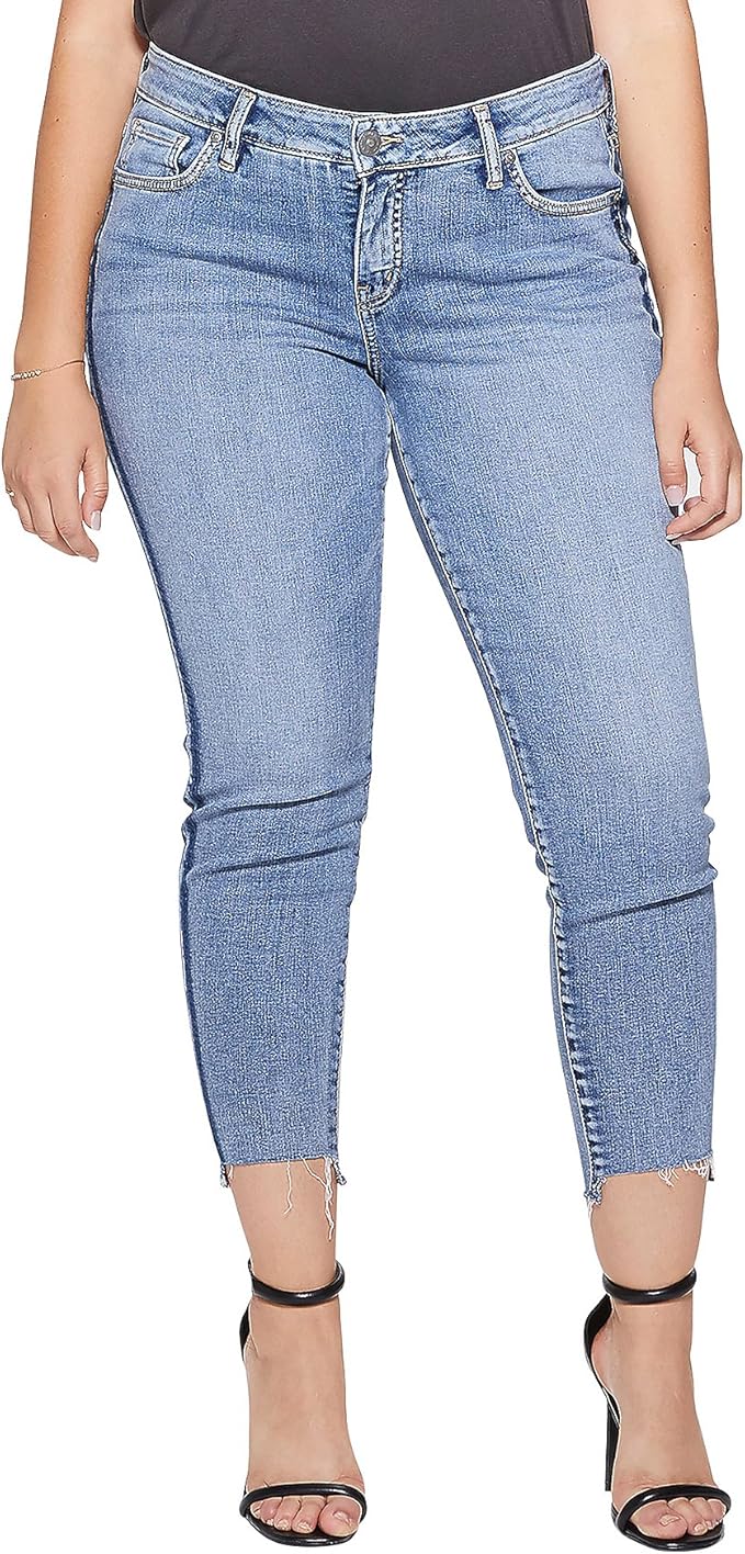 silver aiko ankle skinny jeans