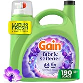 Gain, Liquid Laundry Fabric Softener, Laundry Conditioner, Long Lasting Scent, Softens, Freshness, Helps with Static &amp; Wrinkles, Moonlight Breeze Scent, 140 fl oz (Packaging May Vary)