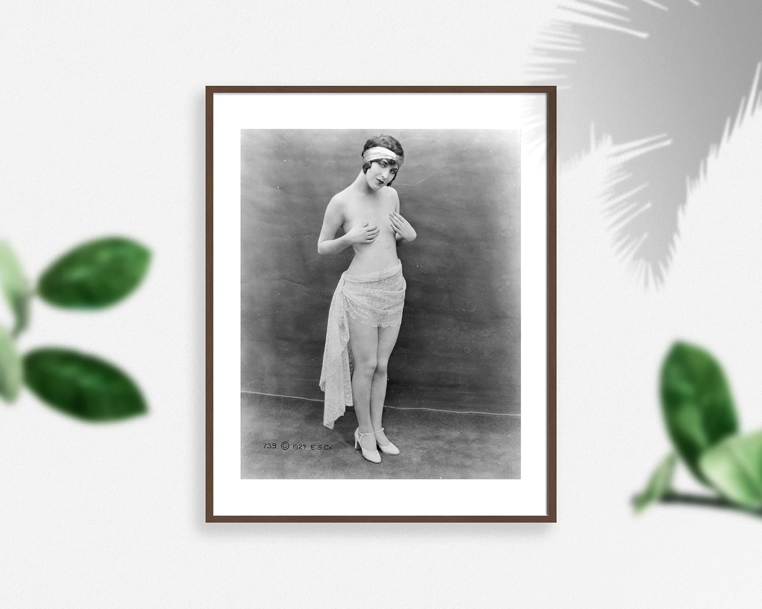 Photographs - INFINITE PHOTOGRAPHS Photo: Flapper Woman, Covered Bare Breasts, Perfect Posing, Chicago, 1927