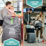 Bramble XL Stroller Bag Grey for Airplane Travel Twin Pram Bag 120x60x38cm view 6
