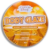 Canvas Beauty Body Glaze, Moisturizing Non-Greasy Body Butter for Women With Beeswax, Jojoba Oil, and Rice Bran for Soft and Glowy Skin (VANILLIONAIRE)