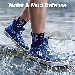 Kalkal Men's Deck Boots, Waterproof Fishing Rain