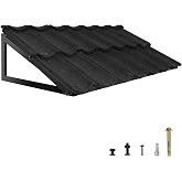 Metal Awning 52"x31" Fixed Metal Window Awning for Door with Steel Frame | Heavy-Duty Triangle Frame, Front Door Awnings Canopy Exterior Weather Resistant for Balcony, Window, Porch, Rain Protection