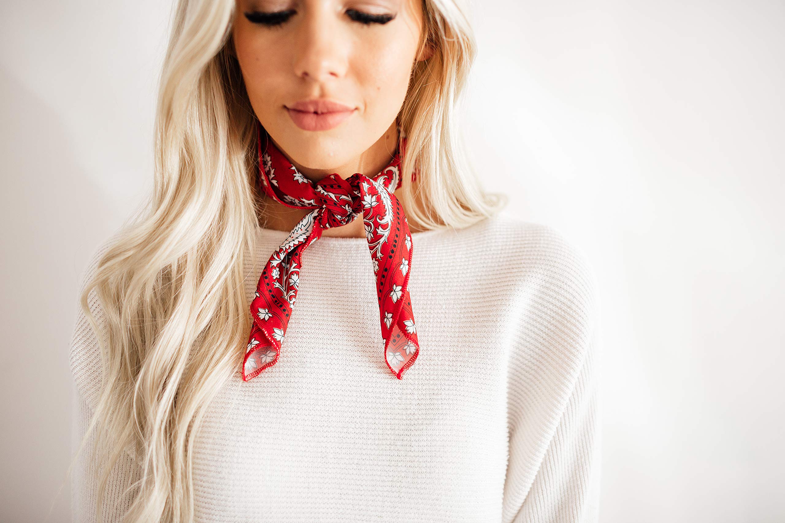 Mara Maxwell Women's Bandana Neckerchief Neck Scarves for, Black, Size