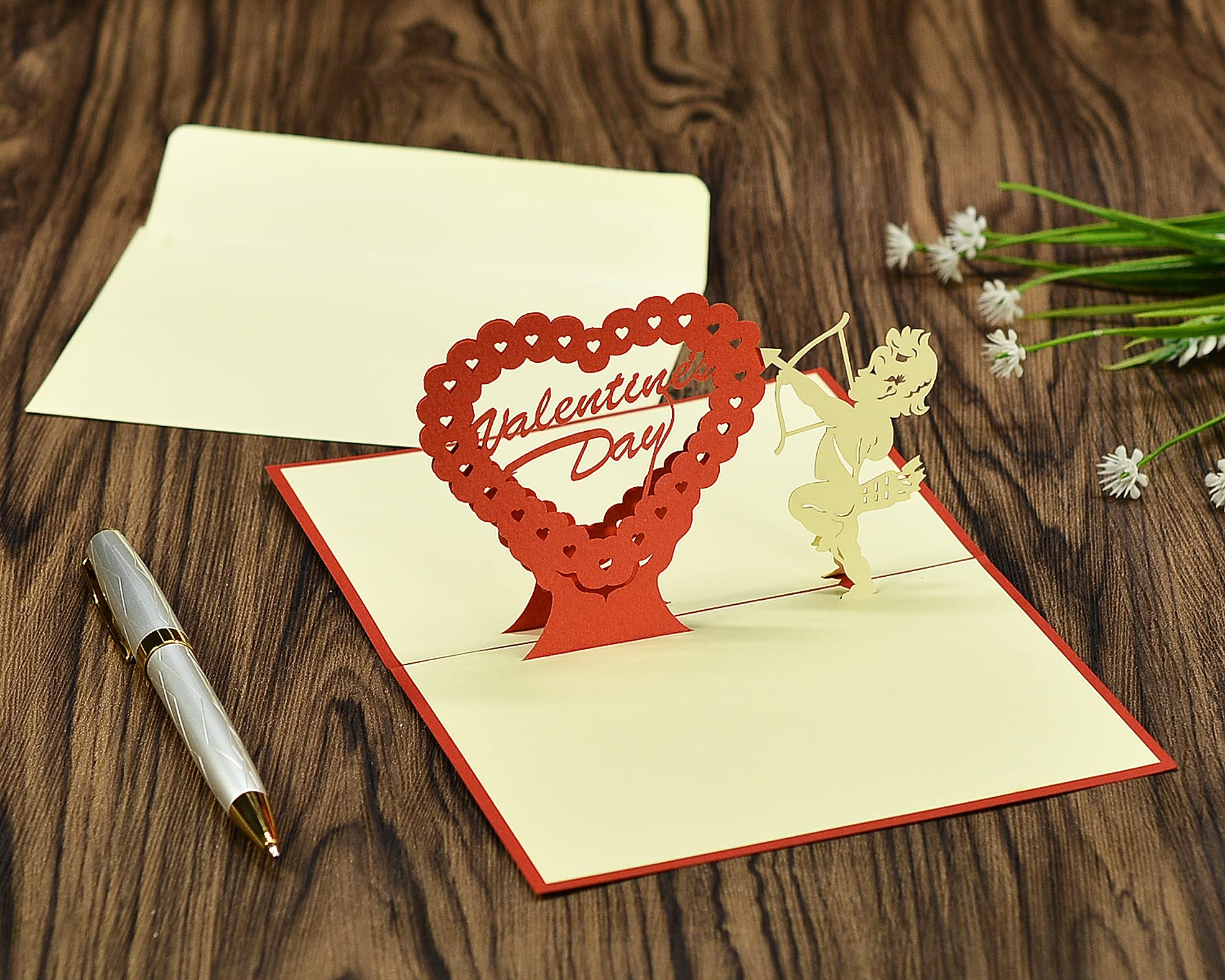 Valentine's Day Cupid Pop Up 3D card. Love Collection. Romantic Surprise greeting card gift for Him, Her, Husband, Wife, Boyfriend, Girlfriend.10cmx15cm