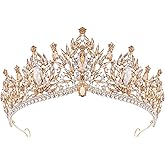 CoTeeZa Rhinestone Crown for Women - Gothic Baroque Wedding Crowns Fairy Headpiece for Renfaire Halloween Birthday Prom
