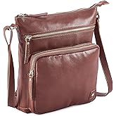 Genuine Leather Crossbody Bags for Women Handmade Sling Shoulder Purse Stylish Travel Handbag with Full Adjustable Strap