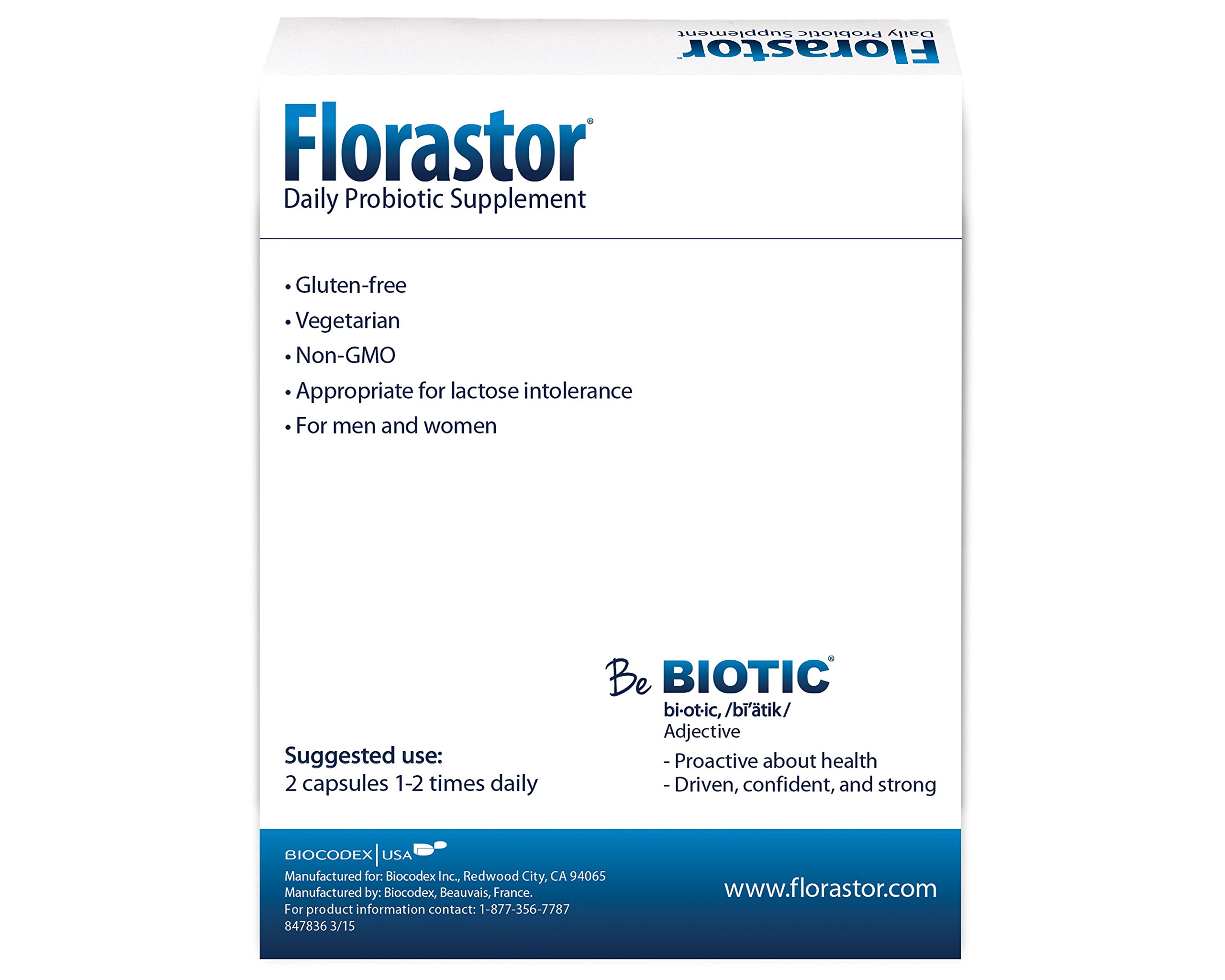 Florastor Daily Probiotic Supplement for Men and Women Saccharomyces