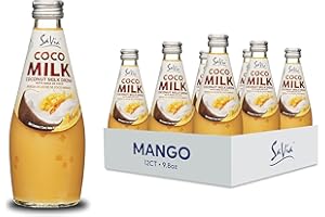 Savia - Coconut Milk Drink, Quality Coconut-Based Beverage, Made with Real Coconut Pulp & Natural, Delicious & Refreshing, Vegetarian, Gluten-Free(9.8oz, 12-Pack) (Mango)
