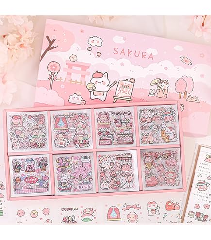 Seasonstor Flores de priavera Kawaii Estética Feliz Planificador
