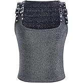 winkbay Women's Y2k Crop Tops Square Neck Sleeveless Party Club Tank Top Streetwear