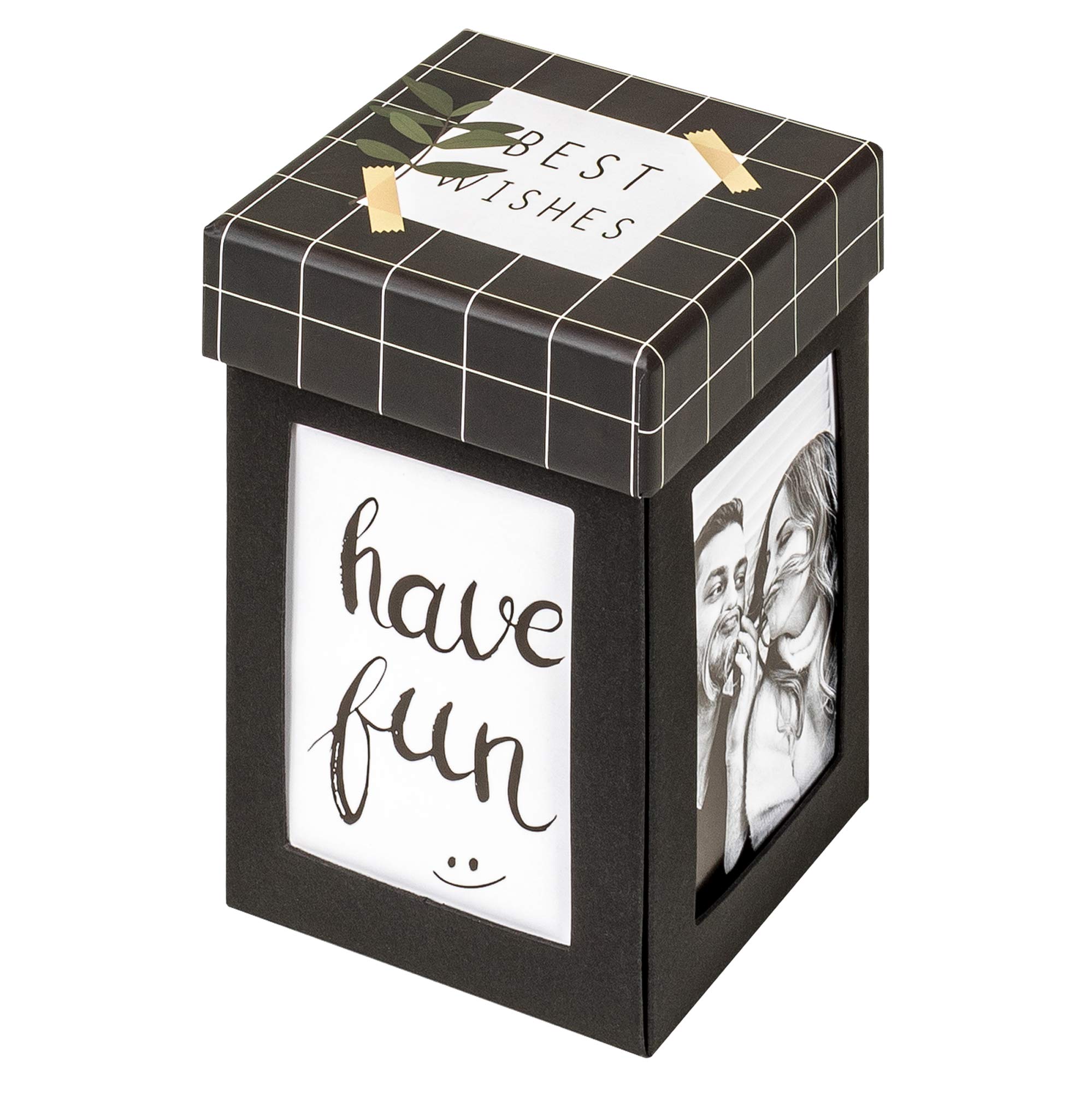 walther Design Storage Boxes Black 7,6 x 11 cm Photo Gift Box Surprise, Explosion Box FB-280-B
