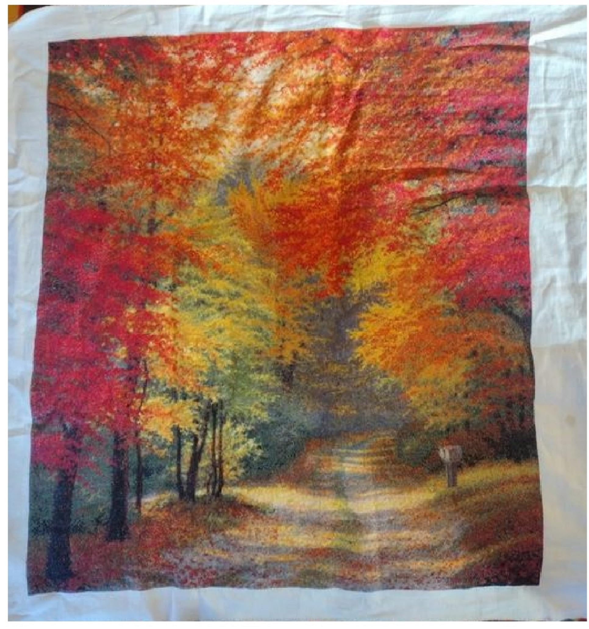 Super Big, The Autumn Leaves Cotton Cross Stitch Kits,14ct 400x400stitch, 82x82cm Super Big Cross Stitch Kits