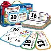 Number Puzzles for Kids Ages 3-5 - Kindergarten Math Games &amp; Manipulatives | 20 Sets Matching Toddler Learning Toys - Educational Preschool Classroom Activity - Gifts for Kids