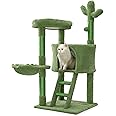 Mile High Life | Cat Tree Tower 43" for Indoor Cats | Cat Condo with Hammock and Cactus Scratching Posts Tree for Kittens | T
