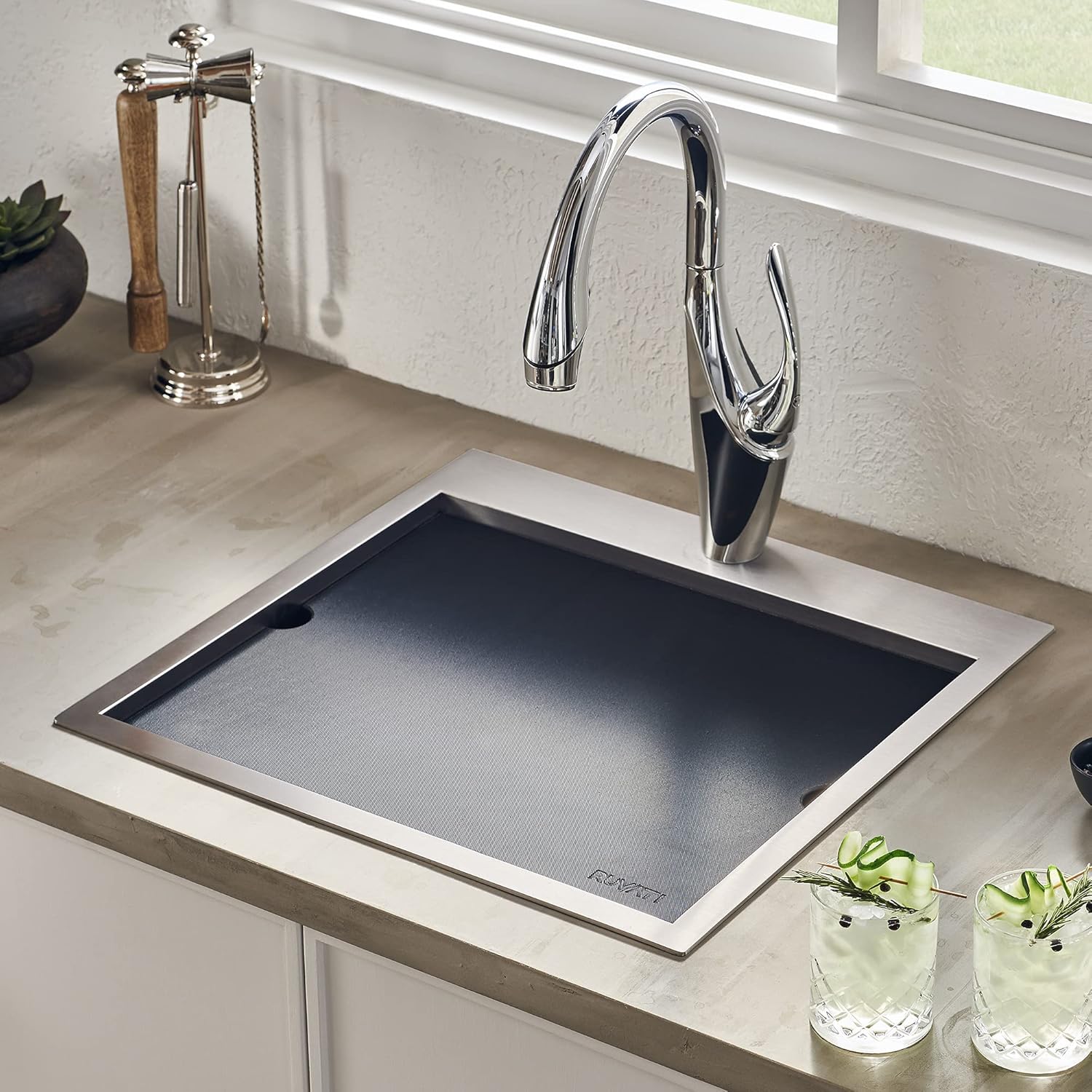 Ruvati Outdoor Bbq Workstation Sink 15 X 15 Inch Topmount Marine Grade T316 Stainless Steel Rv Boat Tiny Home Rvq5215 Amazon Com
