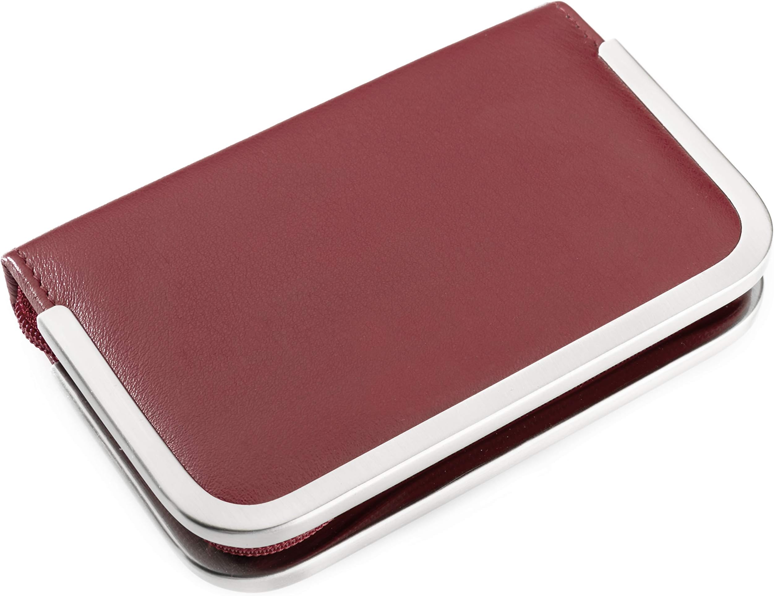 Case"Tara" red Empty Genuine Leather. for Assembling with Nail Scissors, Files, Tweezers, etc.