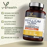 yrhealth Psyllium Husks Capsules 1300mg 180 Vegan with Peppermint & Ginger view 3