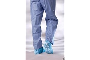 Medline Non-Skid Pro Series Spunbond Shoe Covers, Latex Free, Extra Large, Blue (Pack of 100)