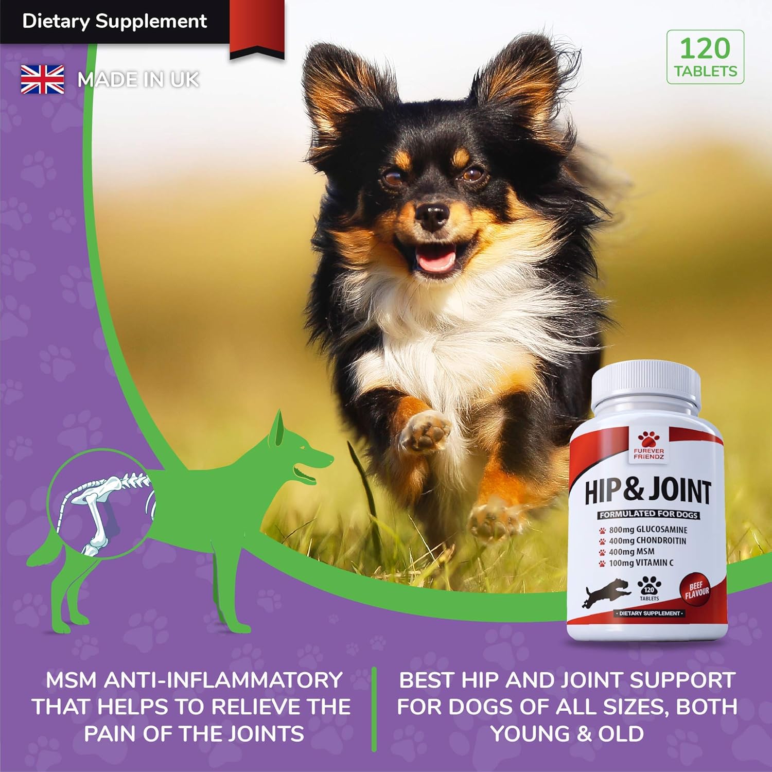 Furever Friendz Joint Supplements for Dogs, Chondroitin, Glucosamine Dog Supplements - Image 5