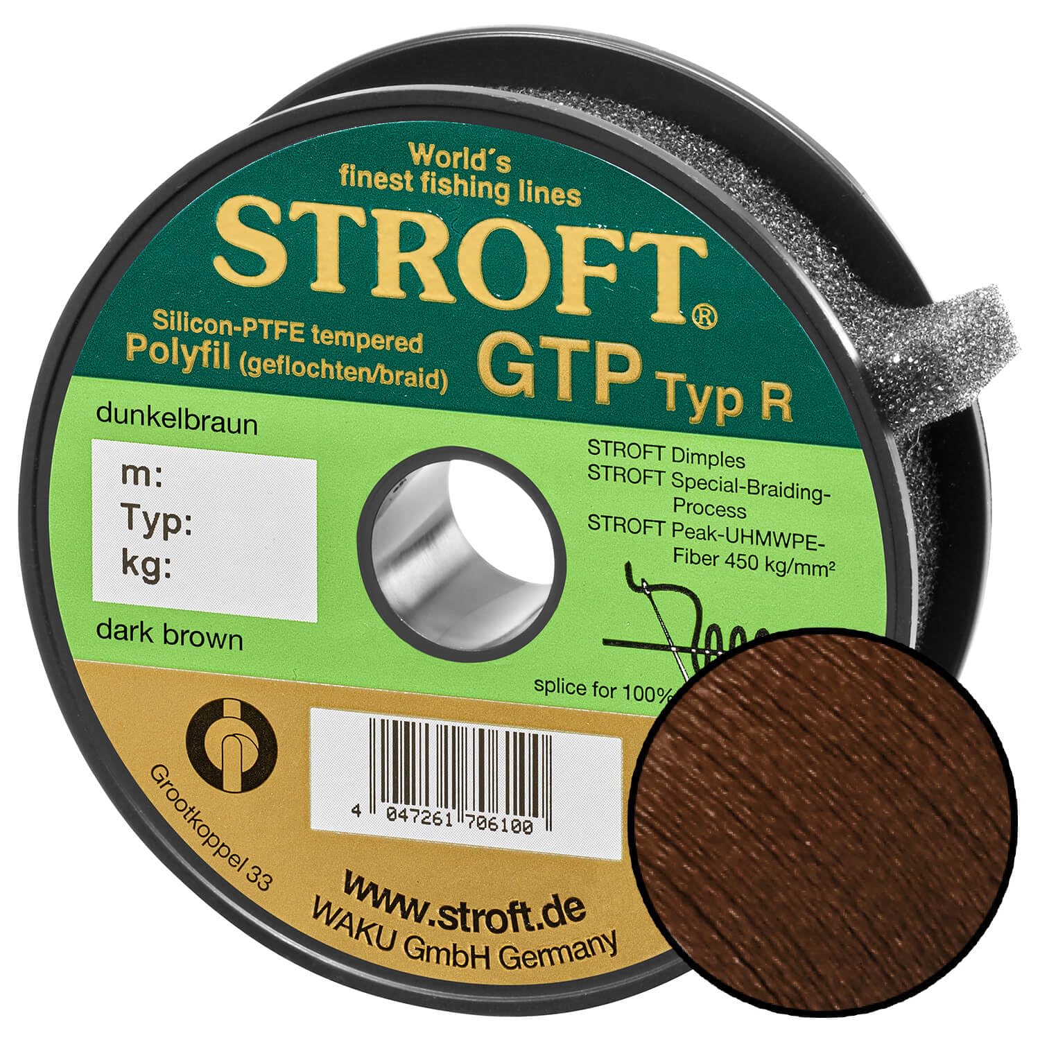 Line STROFT GTP Type R Braided 100m darkbrown, R3-0.200mm-7kg