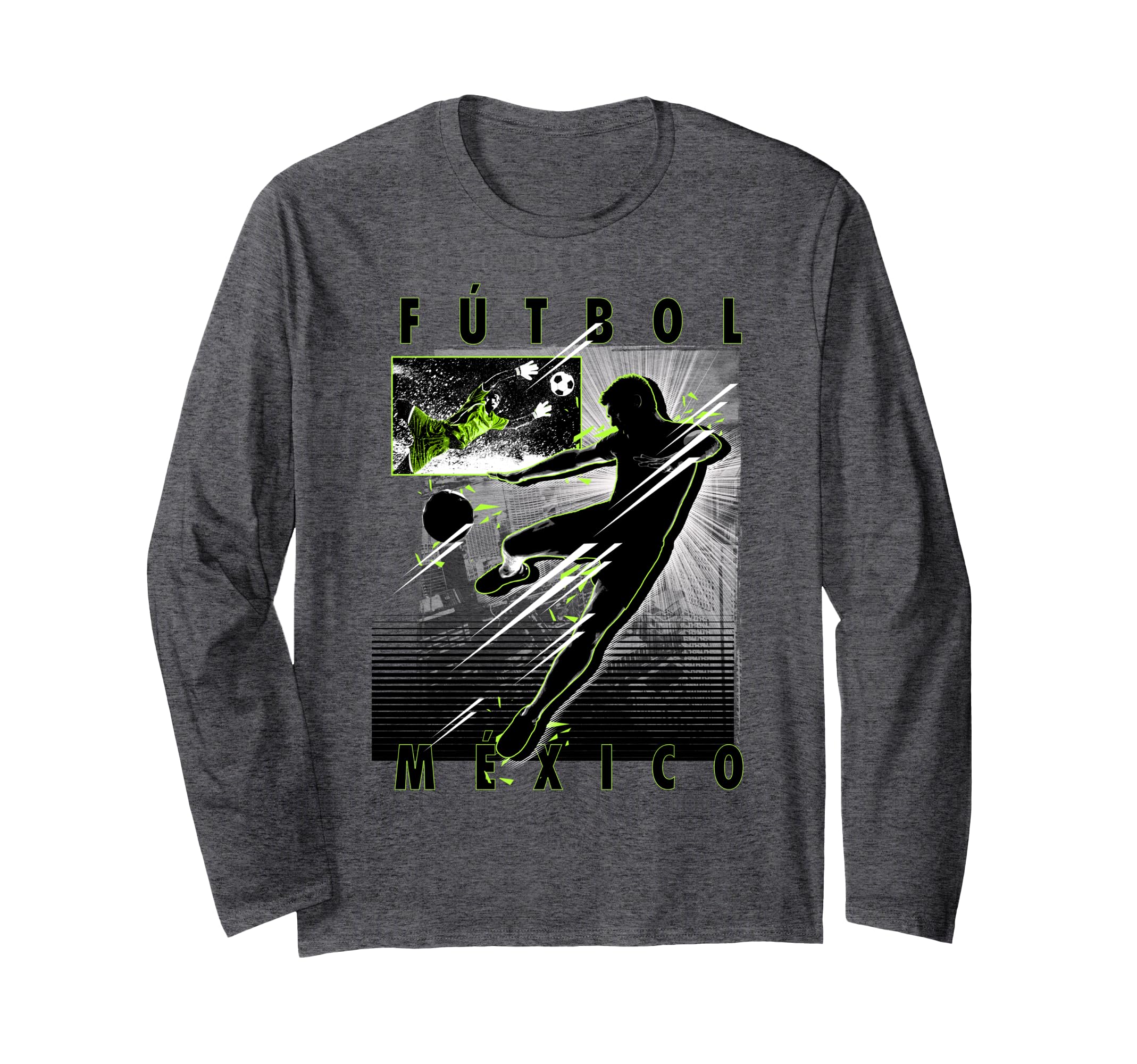 Futbol Mexico Soccer Player Photo Long Sleeve T-Shirt