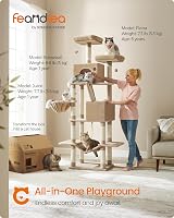 Feandrea Feandrea Cat Tree 206 cm Large Condo 13 Scratching Posts 2 Caves view 2