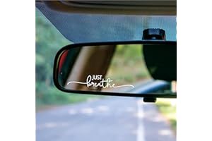 3pcs Just Breathe Mirror Decal Vinyl Car Decals for Women Vanity Mirror Stickers Girl