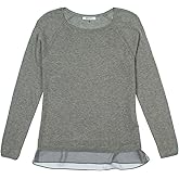 DKNY Jeans Womens Layered Look Long Sleeve Sweater