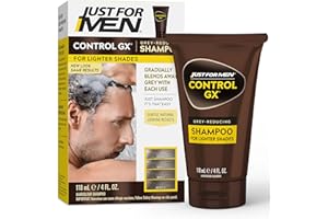 Just for Men Control GX Grey Reducing Shampoo for Lighter Shades of Hair, Blonde to Medium Brown, Gradual Hair Color, 4 Fl Oz - Pack of 1 (Packaging May Vary)