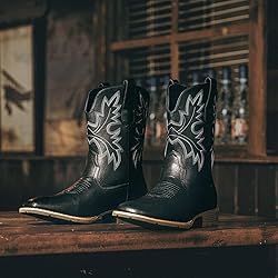 Lumeheel Cowboy Boots for Men - Western Square Toe