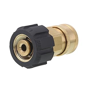 Tool Daily Quick Connect Socket for Pressure Washer Gun and Hose, 3/8 Socket to M22 14mm Metric Swivel, 5000 PSI
