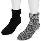 MUK LUKS mens Short Heat Retainer Sock (2 Pair Pack)