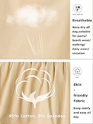 Vcansion Womens Elastic Waist Plus Size Summer