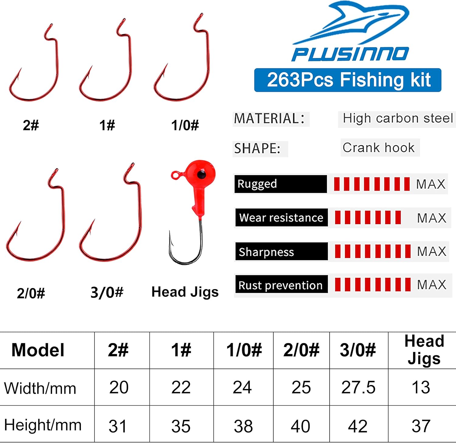 PLUSINNO Fishing Accessories Kit, 263pcs Fishing Tackle Kit with Tackle Box Including Fishing Weights Sinkers, Jig Hooks, Beads, Swivel Snap, Bobbers Float, Saltwater Freshwater Fishing Gear : Sports & Outdoors