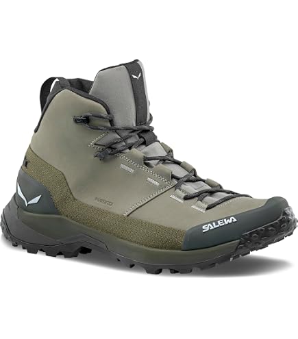 Amazon.com | Salewa Men's Puez 2 Mid PTX Hiking Boots - Black