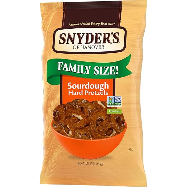 SNYDER’S OF HANOVER SOURDOUGH HARD PRETZELS, 16 OZ BAG