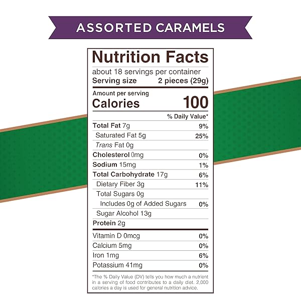 RUSSELL STOVER SUGAR-FREE ASSORTED CHOCOLATE CARAMELS, 1.1 POUND (PACK OF 1)