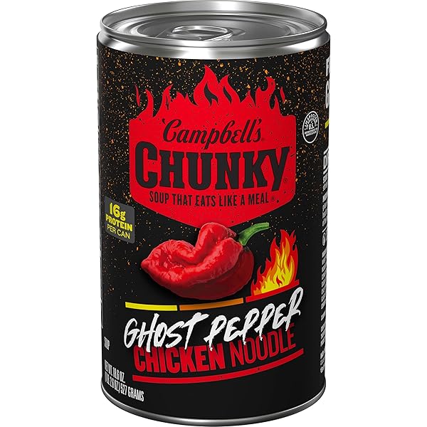 CAMPBELL’S CHUNKY GHOST PEPPER CHICKEN NOODLE SOUP, 18.6...