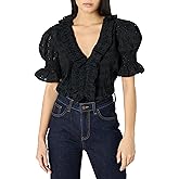 The Drop Womens Lenai Pintuck Eyelet Blouse