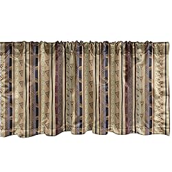 Ambesonne Tribal Window Valance, Striped Pattern