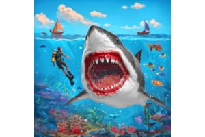 jeu d'aventure en mer avec simulateur de survie et attaque de requin en colère