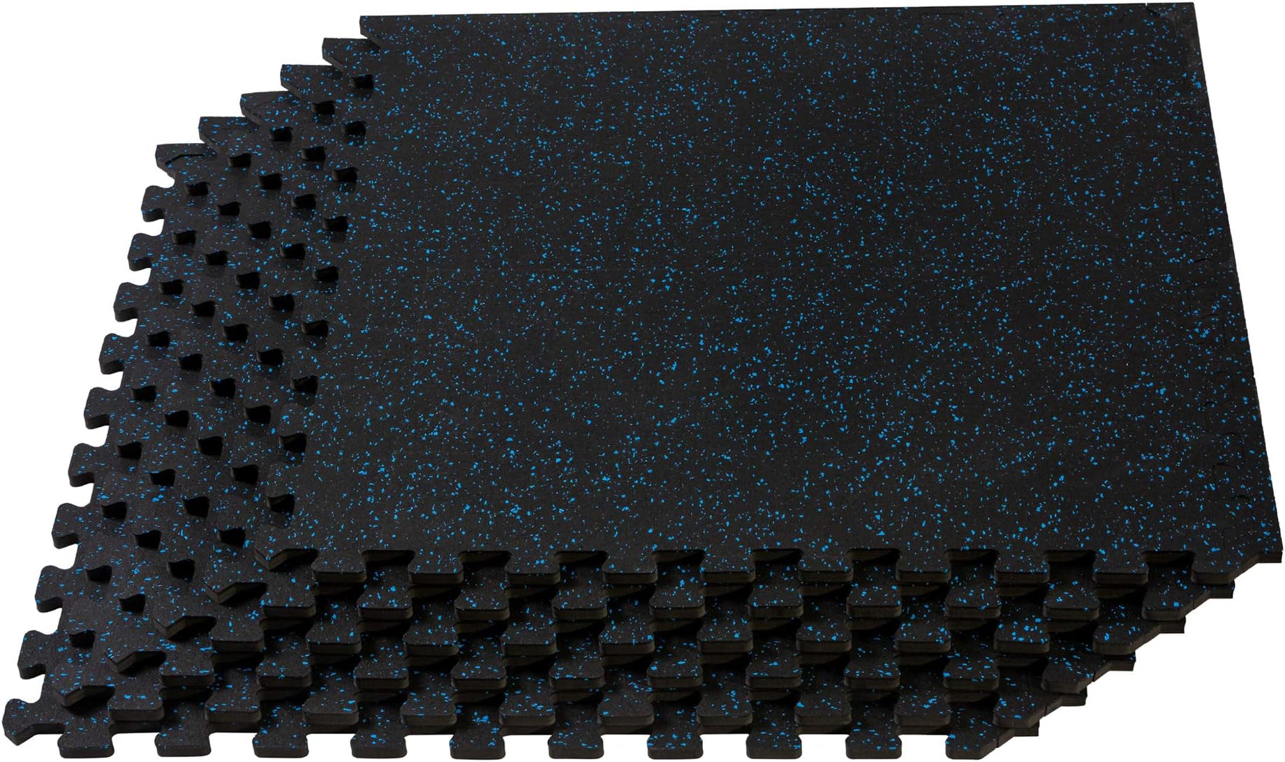 Velotas Rubber Topped Interlocking Foam Fitness Floor Mat, Multiple Colors Available