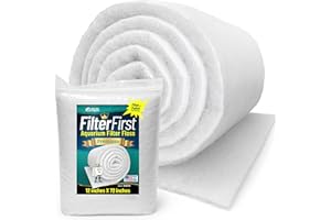 Aquatic Experts Aquarium Filter Floss for Fish Tank Filters - FilterFirst Aquarium Filter Pad - Media Roll for Crystal Clear Water, 3/4" - 1" Thick (12 Inch Wide, 72 Inch Long)