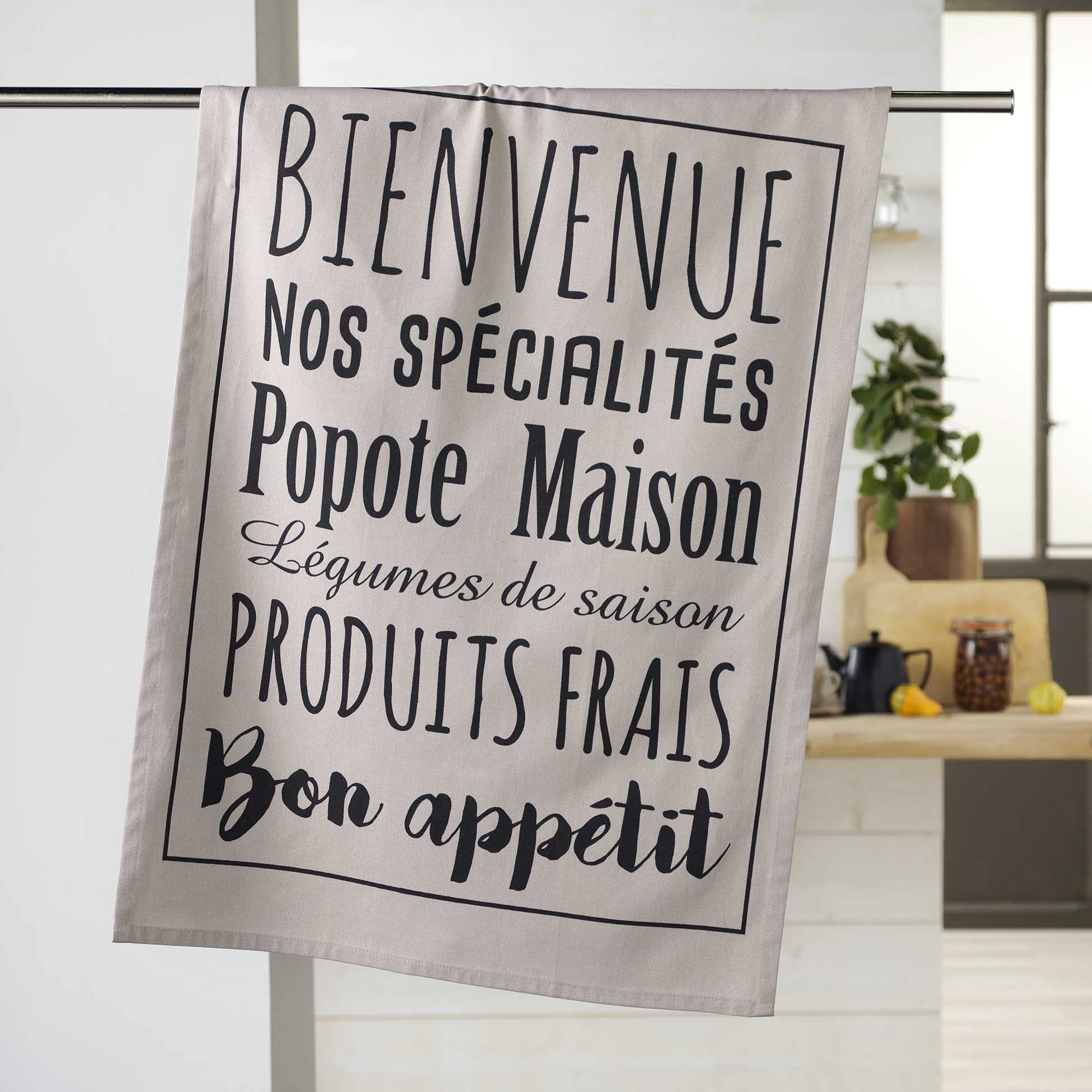 Douceur d'Intérieur POPOTE Linen Tea Towel 50 x 70 cm