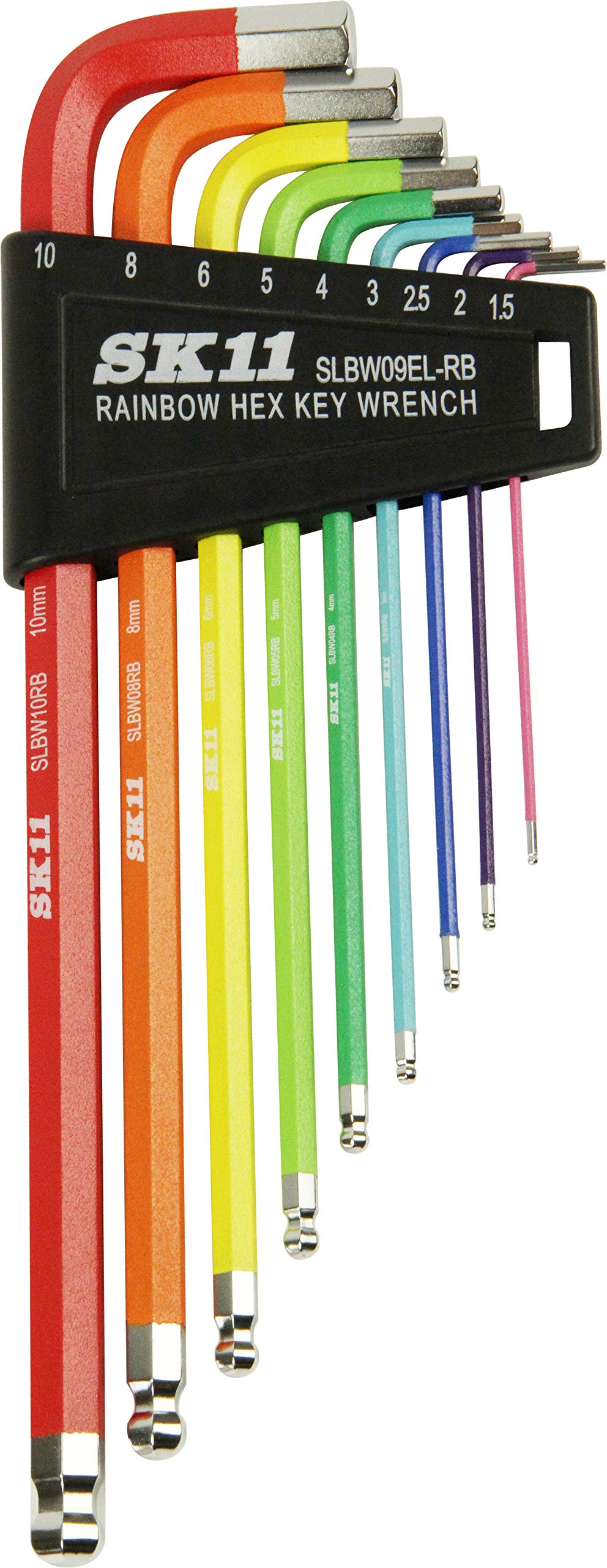 SK11 レインボーボールポイント六角棒レンチセット 9本組の商品画像