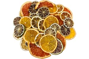 Utama Dehydrated Citrus - 50+ Piece Dried Lemon/Lime/Orange/Grapefruit - Cocktail/Food Garnishing - Citrus Potpourri - Mixed Dried Fruit Box