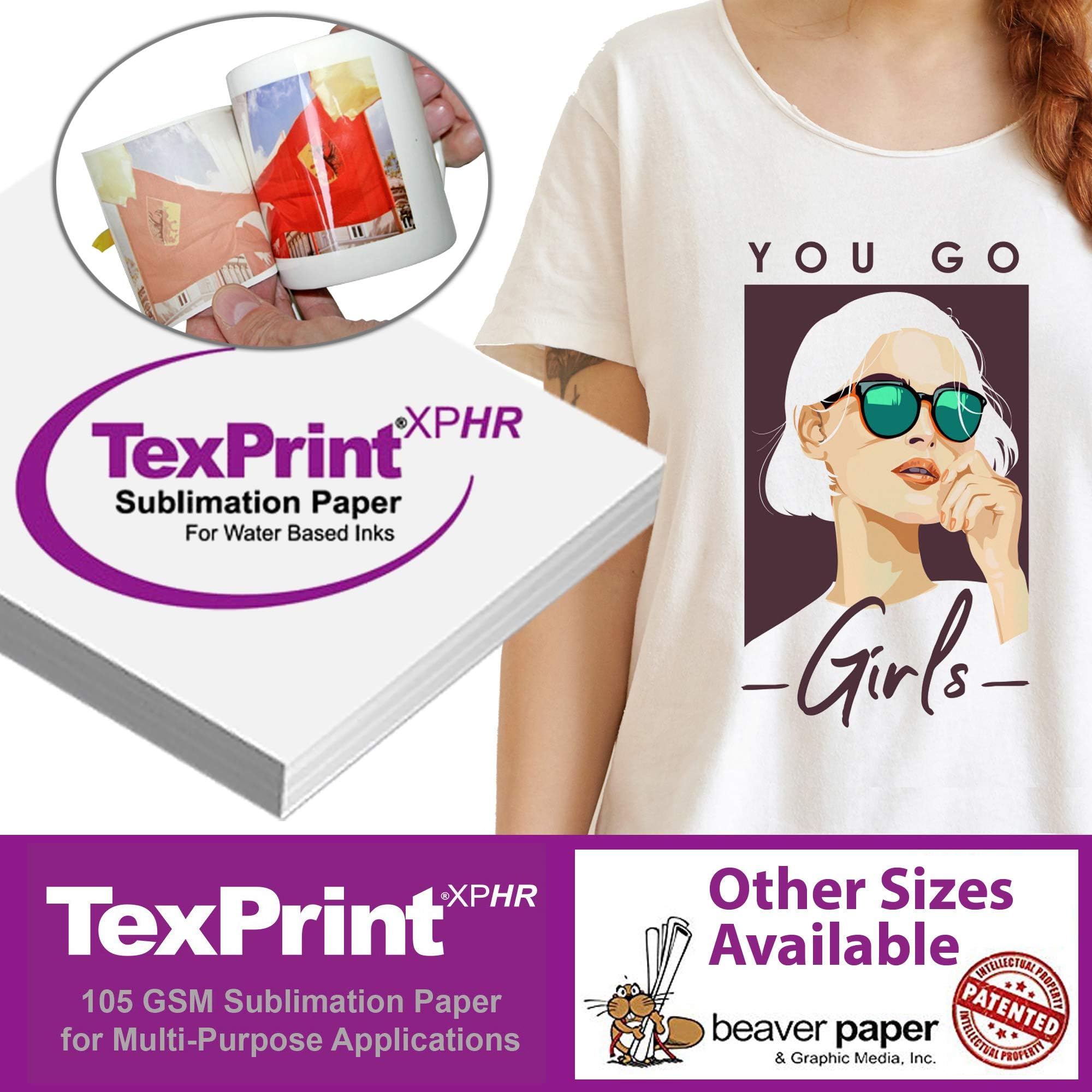 TexPrint DT Light Sublimation Transfer Paper (8.5" x 11", 55 Sheets) (More Options Available)