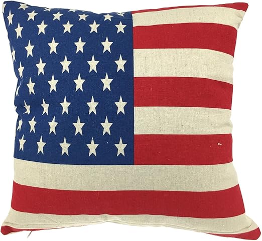 Cotten Linen Union Jack Printed Flag Throw Pillow Case Cushion